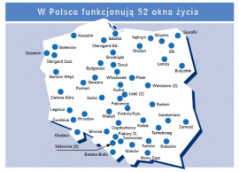 52 okna życia w Polsce bez Opola