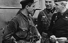 Spotkanie żołnierzy niemieckich i radzieckich.
